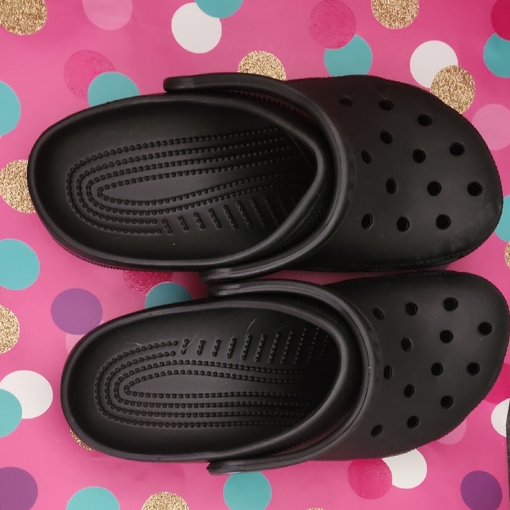 CROCS Black Mules Clogs with Ventilation